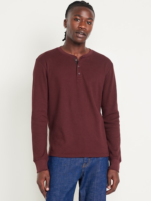 Image number 1 showing, Waffle Henley T-Shirt