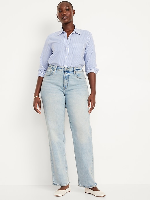 L'image numéro 5 présente Jean OG profilé ample à taille haute