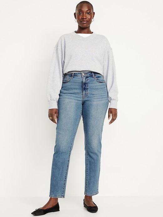 Image number 5 showing, Curvy High-Waisted OG Straight Ankle Jeans