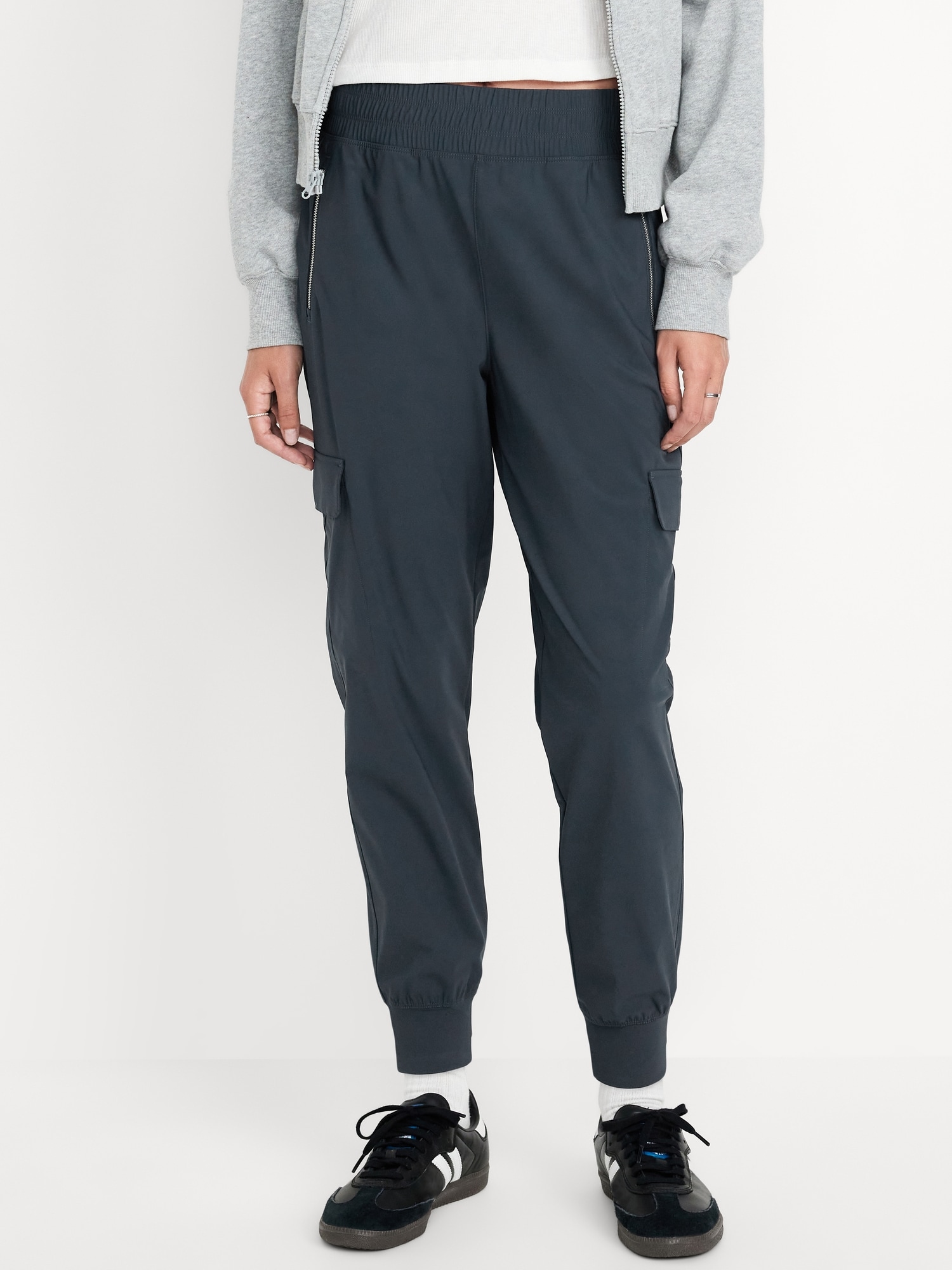 High-Waisted SleekTech Cargo Joggers