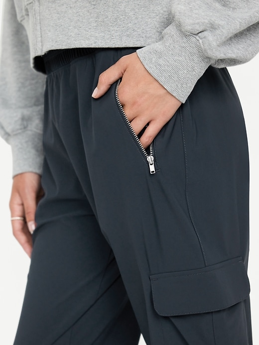 Image number 3 showing, High-Waisted SleekTech Cargo Joggers