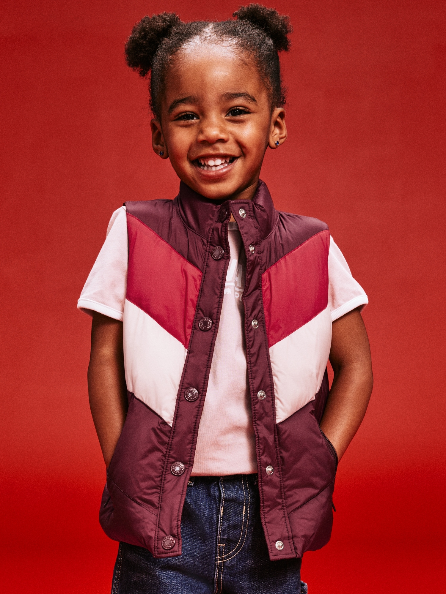 '94 Quilted Puffer Vest for Toddler Girls