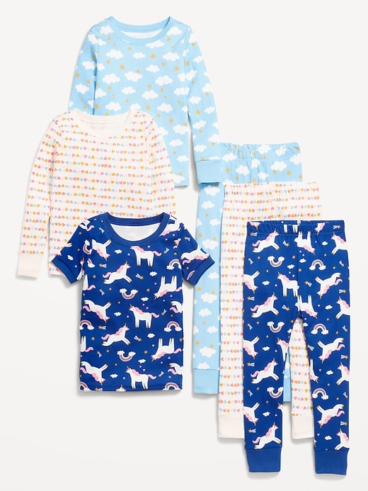 Voir une image plus grande du produit 1 de 3. Pyjama 6 pièces à coupe ajustée pour tout-petit et bébé