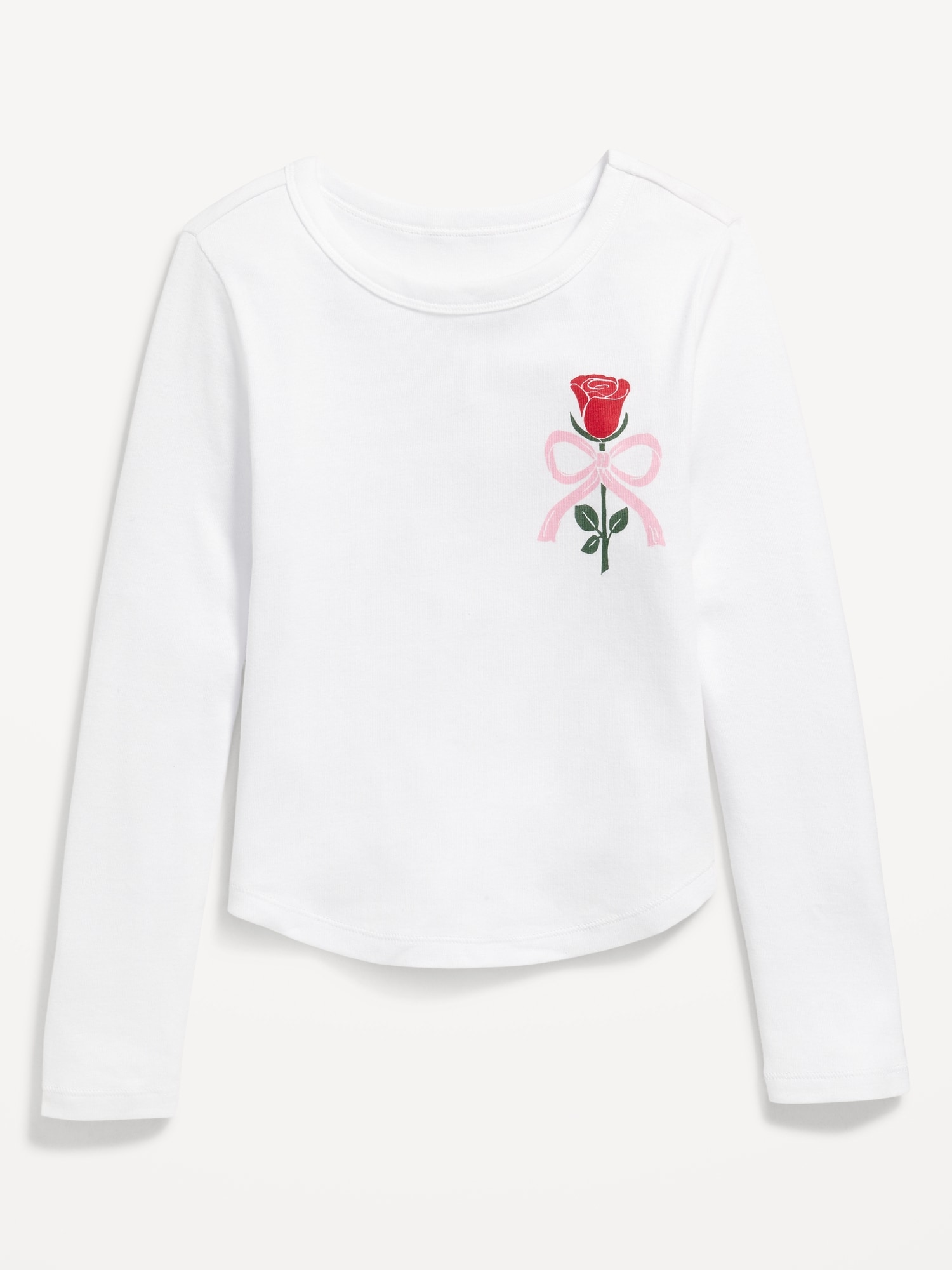 Girls' long sleeved t-shirts white best sale