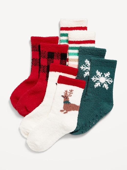 Voir une image plus grande du produit 1 de 1. Chaussettes douillettes des Fêtes unisexes pour tout-petit (paquet de 4 paires)