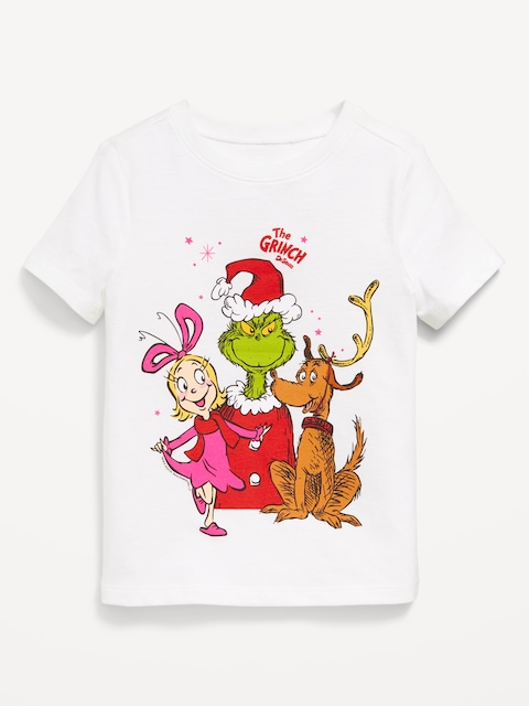 Dr. Seuss™ "Grinch" Unisex Graphic T-Shirt for Toddler - White