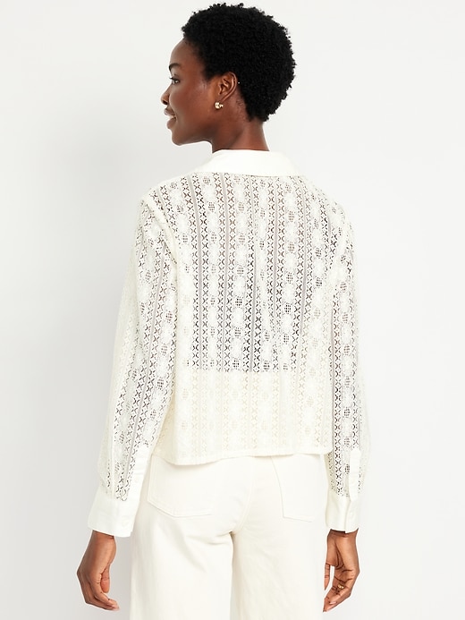 Image number 2 showing, Lace Button-Down Shirt