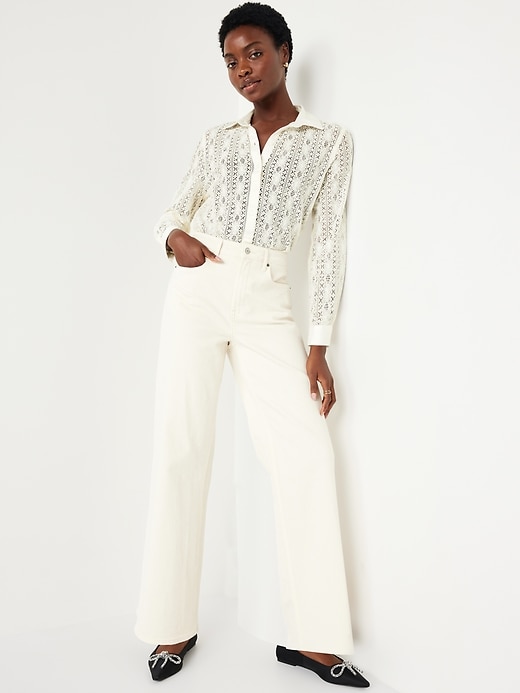 Image number 3 showing, Lace Button-Down Shirt