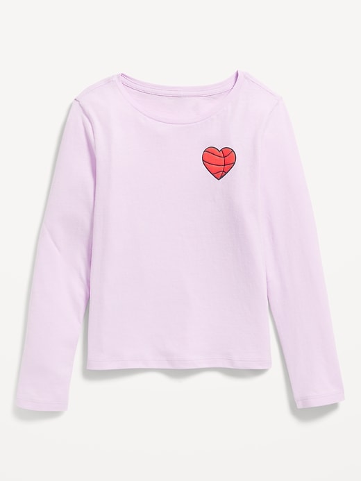 View large product image 1 of 1. Long-Sleeve Graphic T-Shirt for Girls