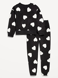 View large product image 3 of 3. Printed Microfleece Pajama Joggers Set for Girls