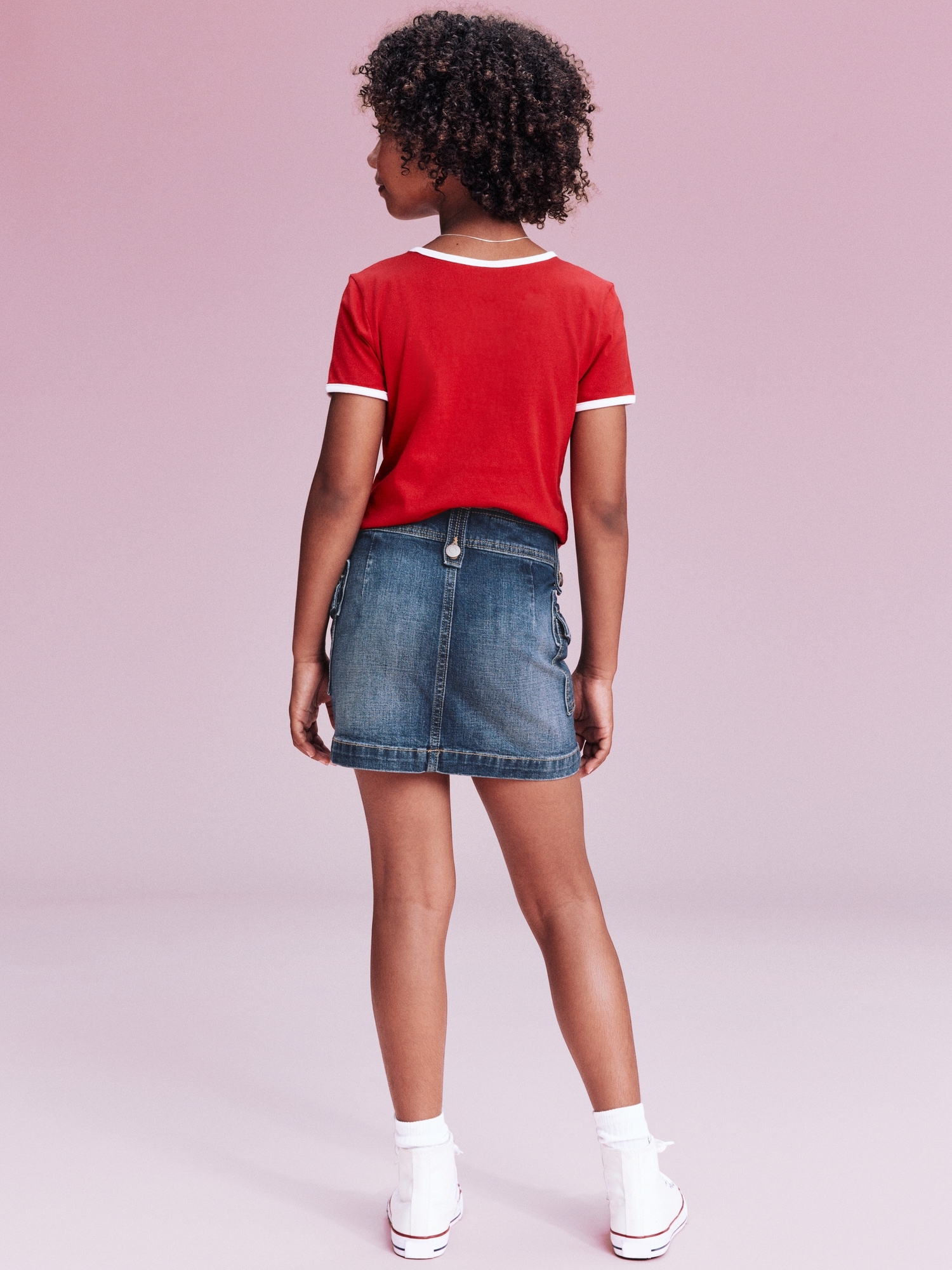 '94 Cargo Jean Skirt for Girls