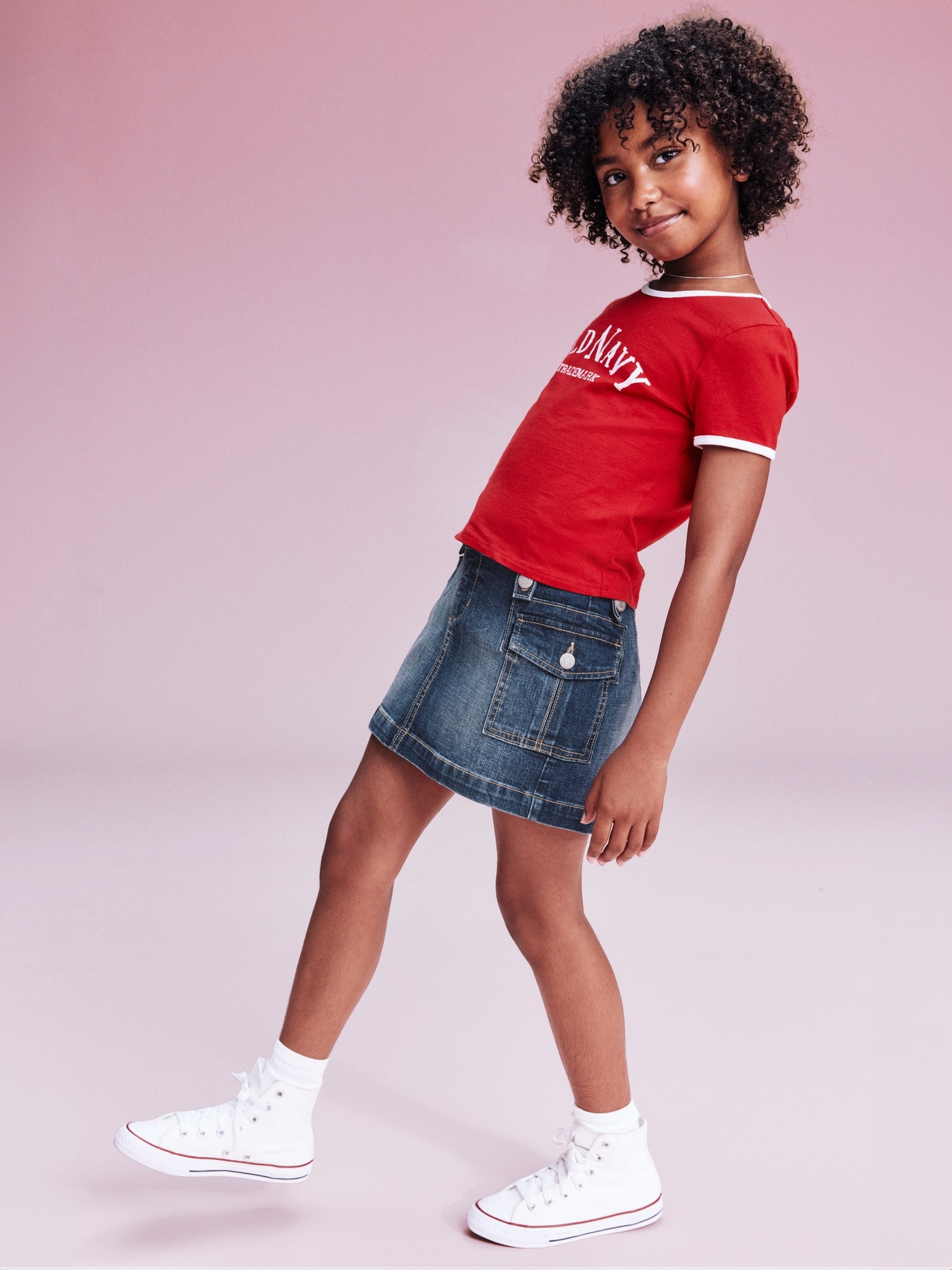 '94 Cargo Jean Skirt for Girls