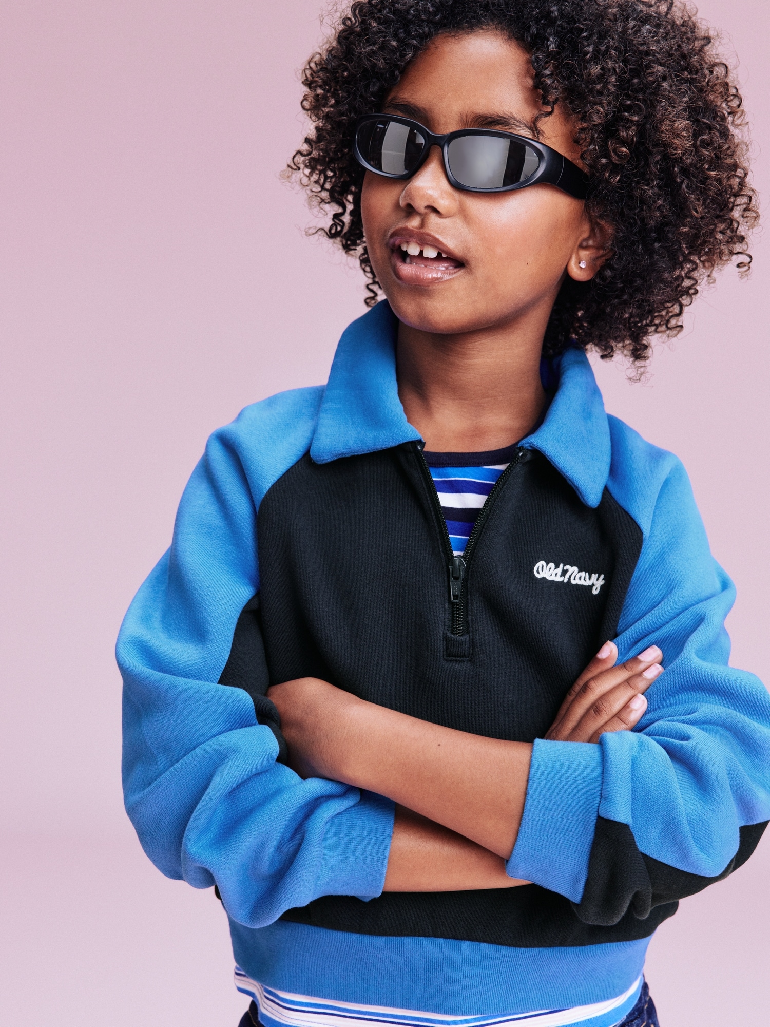 '94 Logo-Graphic Quarter-Zip Sweatshirt for Girls