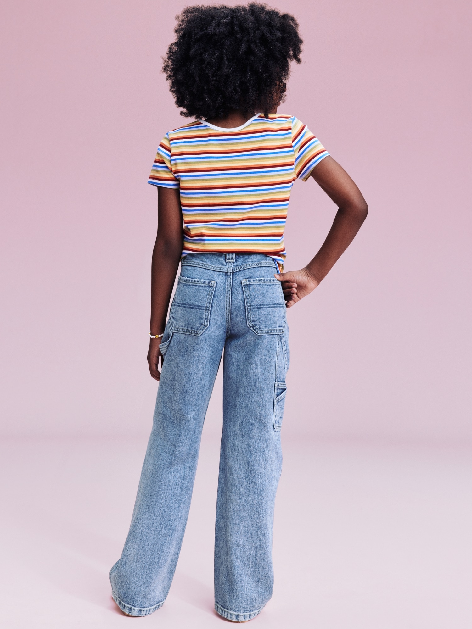 '94 High-Waisted Carpenter Jeans for Girls