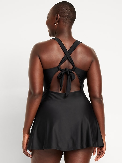 Image number 6 showing, Matte Tie-Back Swim Dress