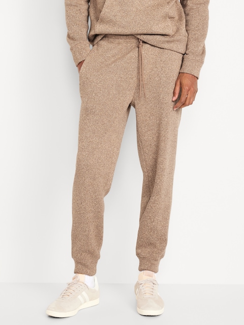 Fleece-Knit Joggers - Brown