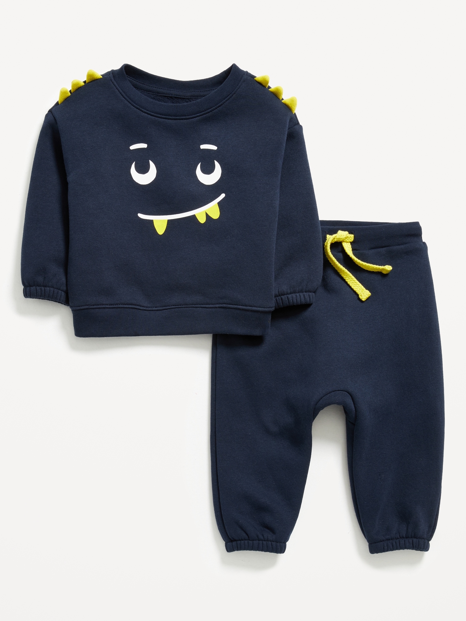 Long-Sleeve Graphic Sweatshirt and Sweatpants Set for Baby