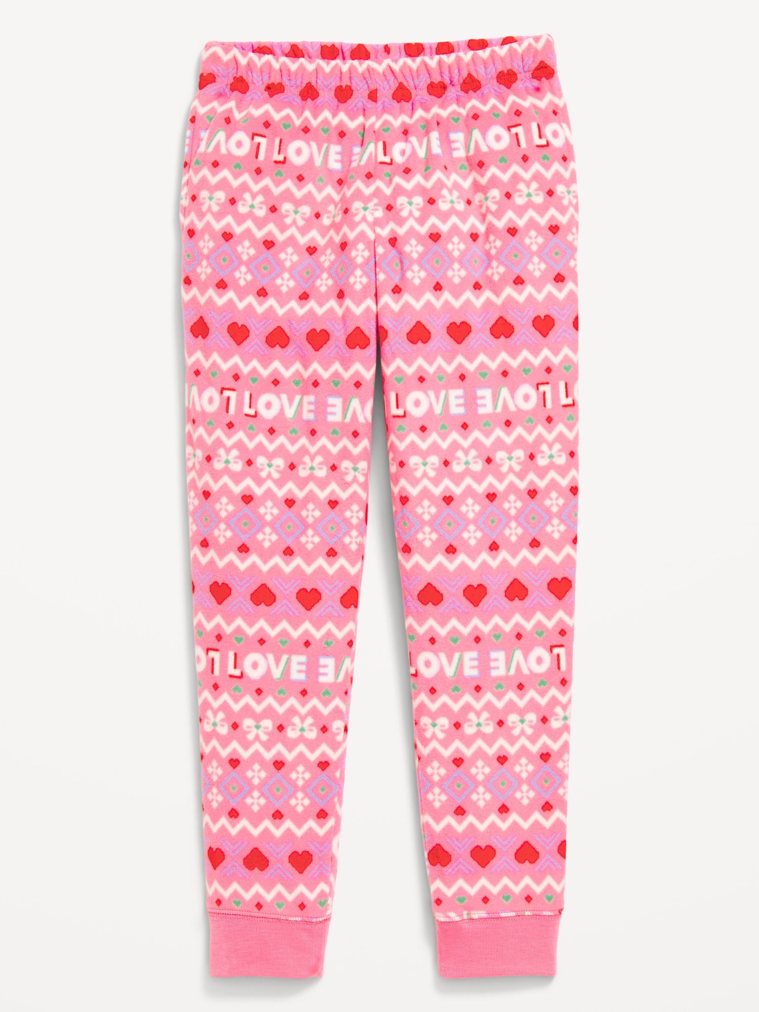 Pantalon de pyjama en micromolleton à imprimé pour fille