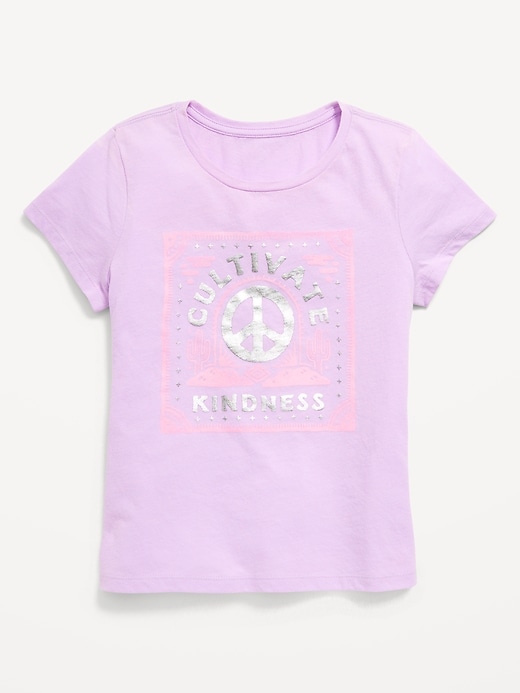 Voir une image plus grande du produit 1 de 1. T-shirt à manches courtes à imprimé pour fille