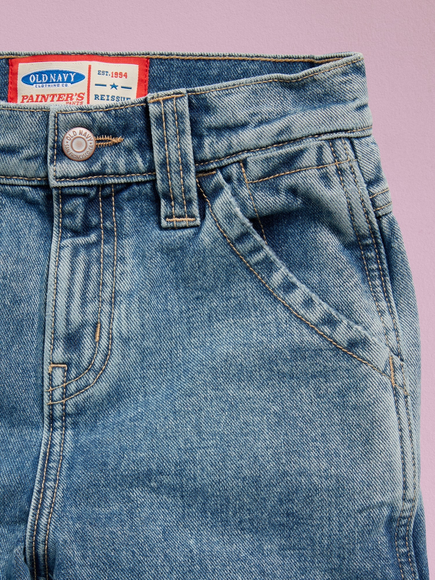 '94 High-Waisted Carpenter Jeans for Girls