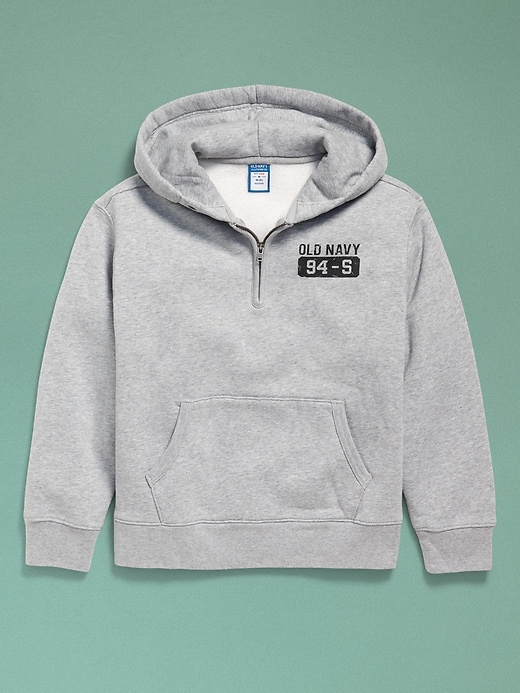 Image number 5 showing, '94 Gender-Neutral Half-Zip Logo-Graphic Hoodie for Kids