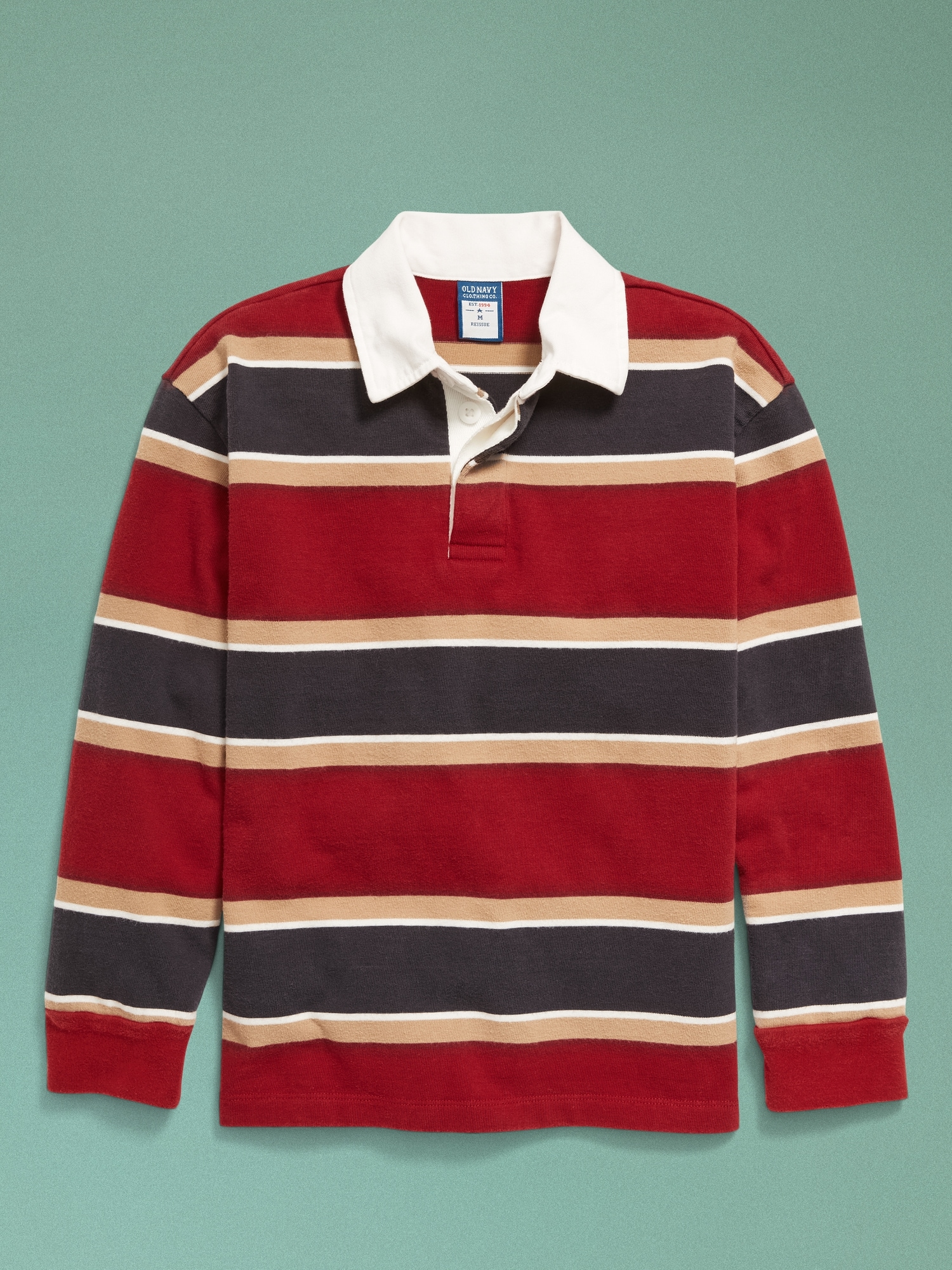 '94 Long-Sleeve Rugby Stripe Polo Shirt for Boys