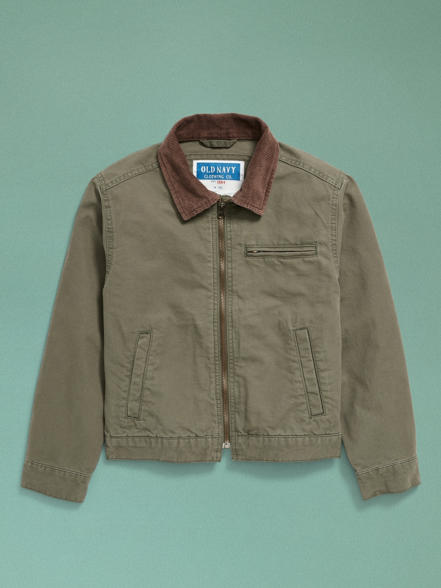 '94 Gender-Neutral Corduroy-Trim Canvas Jacket for Kids