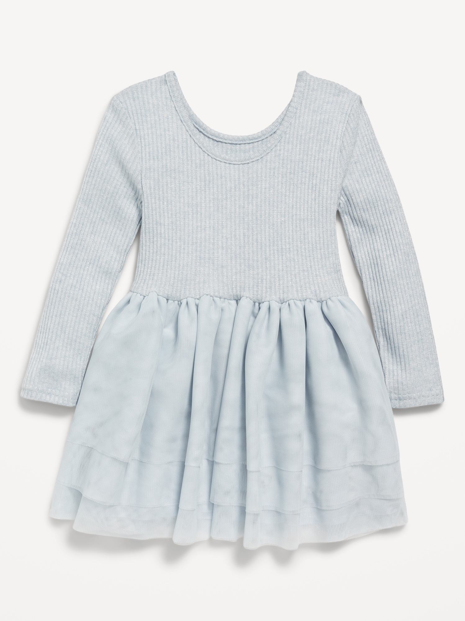 Robe tutu côtelée duveteuse pour toute-petite fille