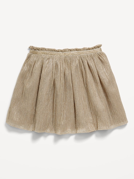 View large product image 2 of 2. Shiny Metallic Tulle Tutu Skirt for Toddler Girls