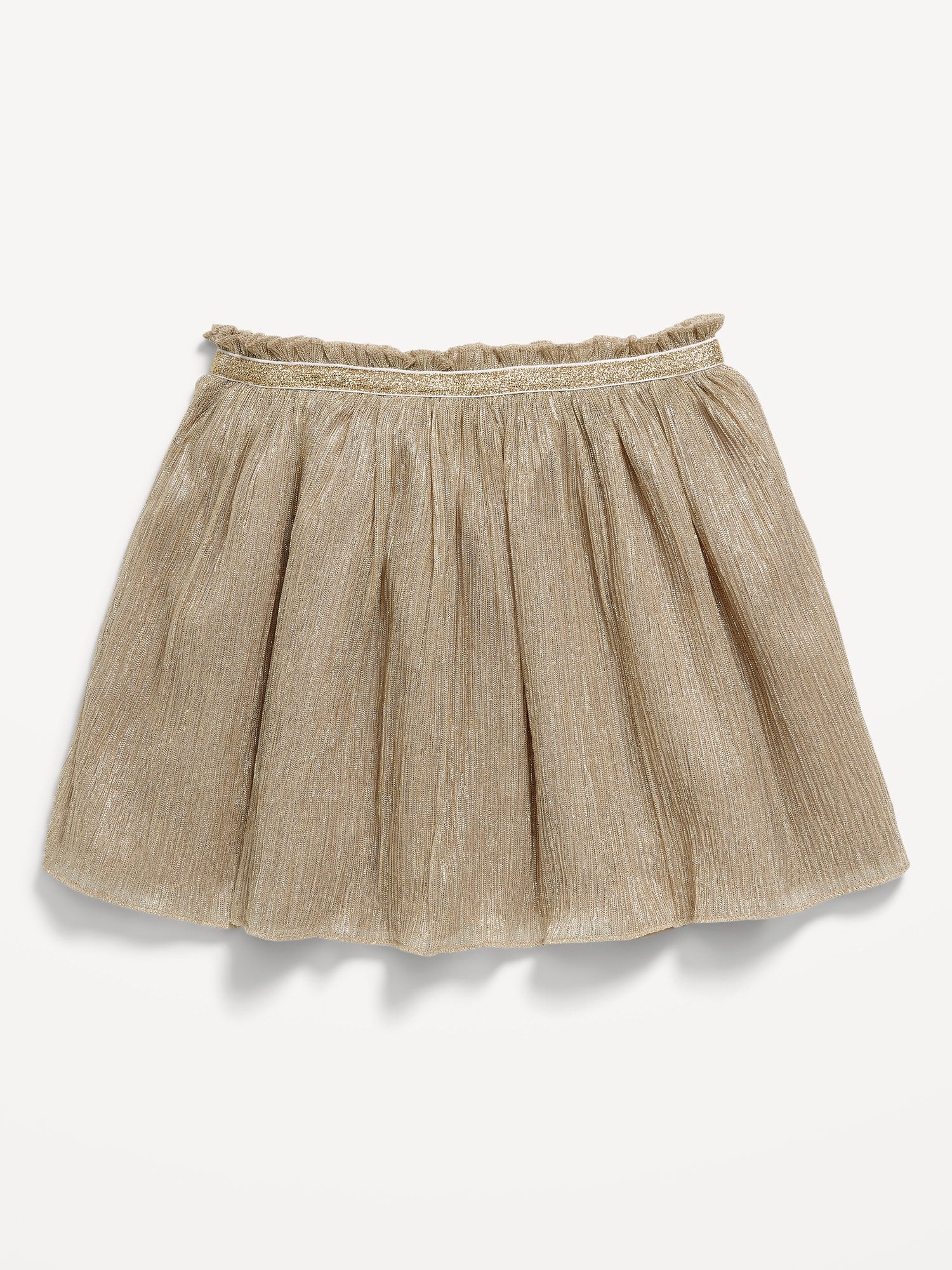 Shiny Metallic Tulle Tutu Skirt for Toddler Girls