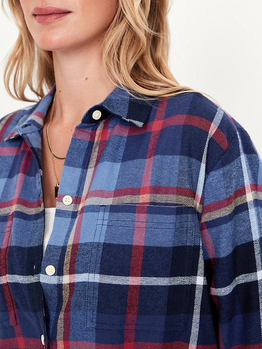 Image number 4 showing, Flannel Boyfriend Button-Down Shirt