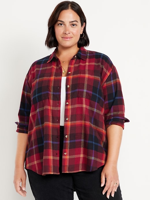 Image number 7 showing, Flannel Boyfriend Button-Down Shirt