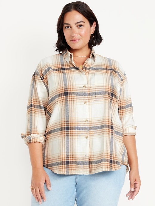 Image number 7 showing, Flannel Boyfriend Button-Down Shirt