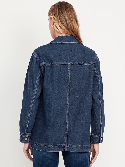 L'image numéro 2 présente Veste campagnarde décontractée en denim