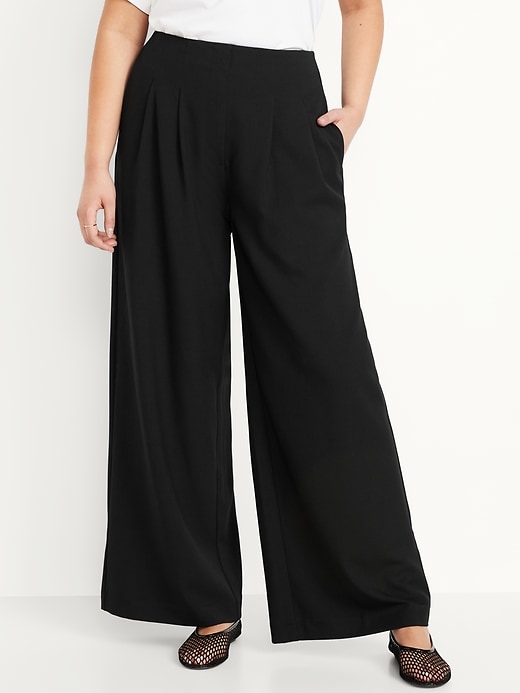 Image number 4 showing, Extra High-Waisted Super Wide-Leg Pants