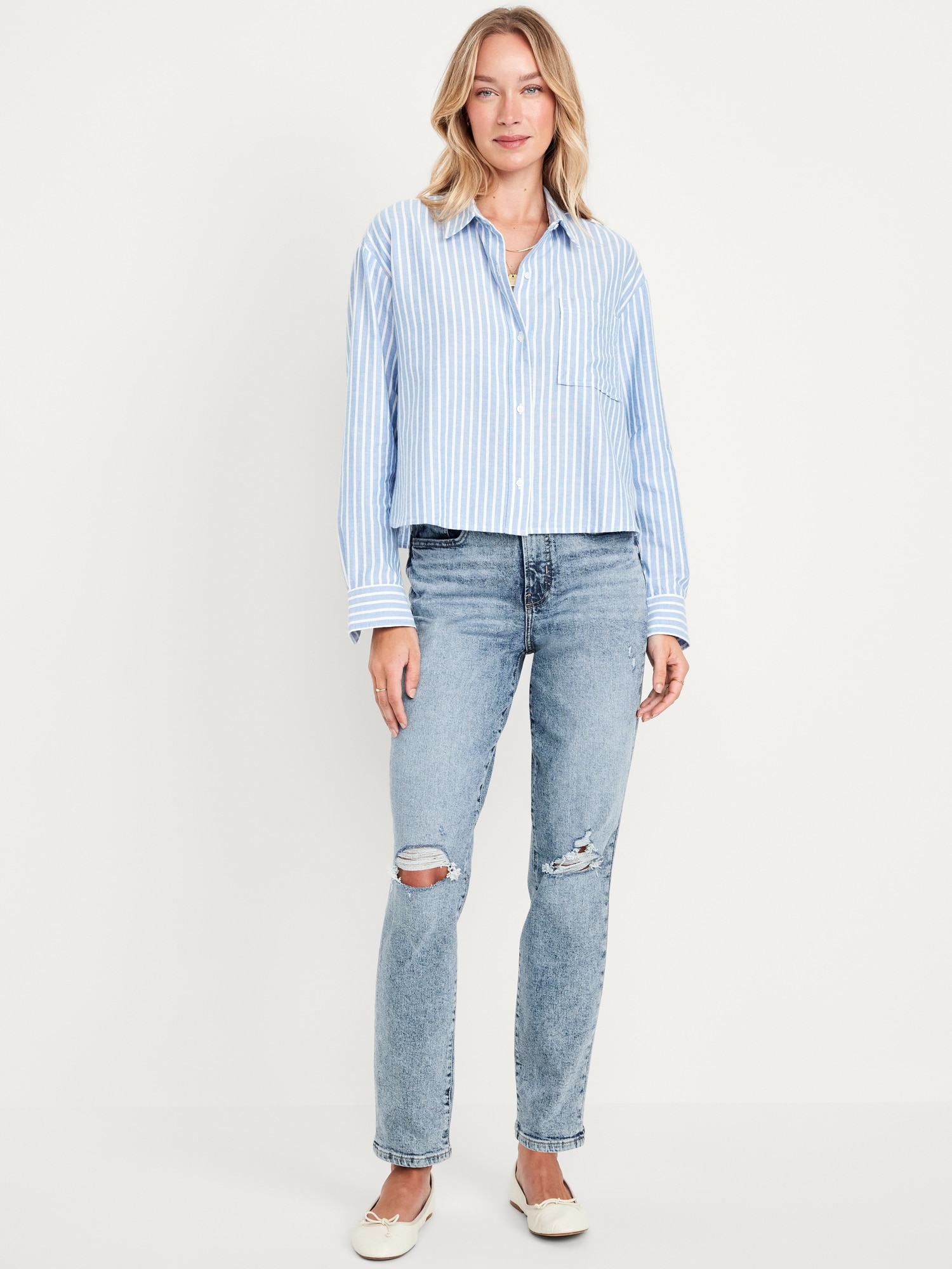 High-Waisted OG Straight Ankle Jeans