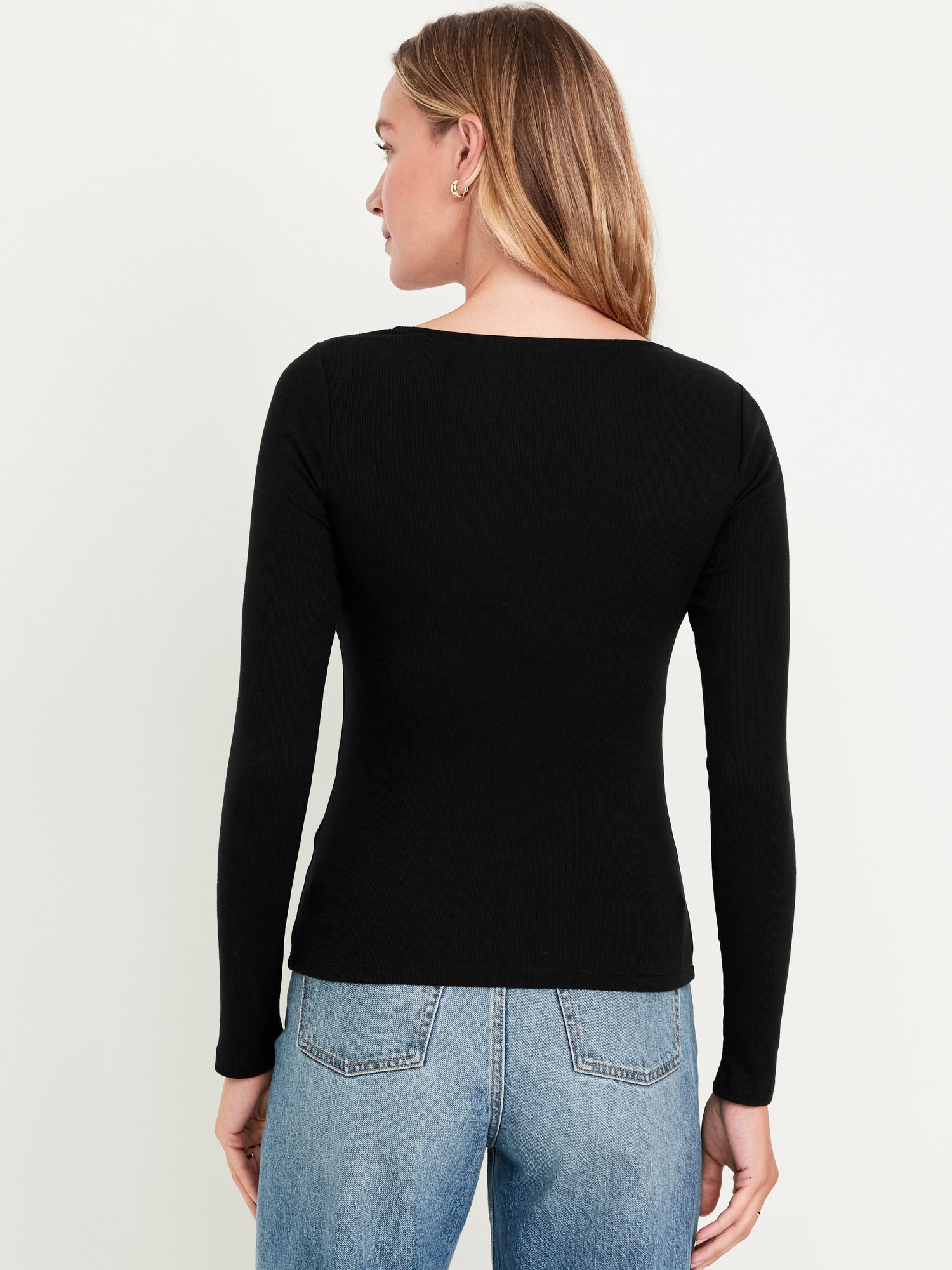 Twist-Front Ribbed Top