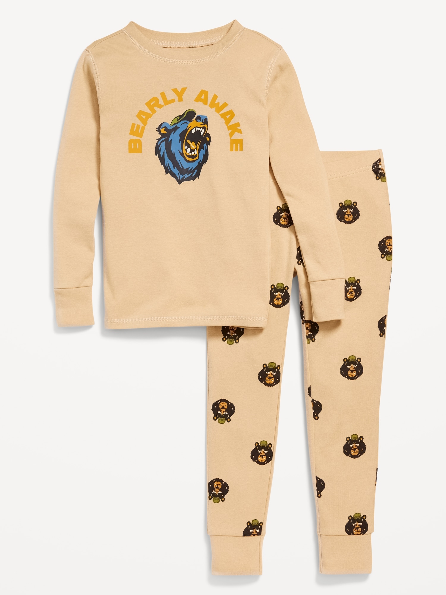 Gender-Neutral Graphic Snug-Fit Pajama Set for Kids