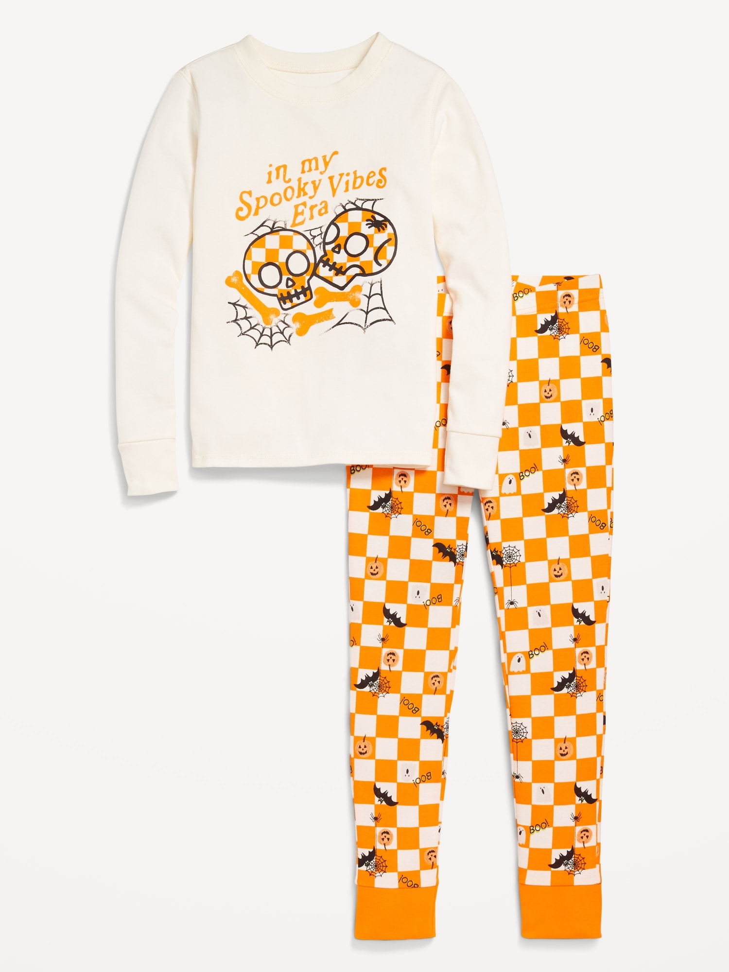 Gender-Neutral Graphic Snug-Fit Pajama Set for Kids