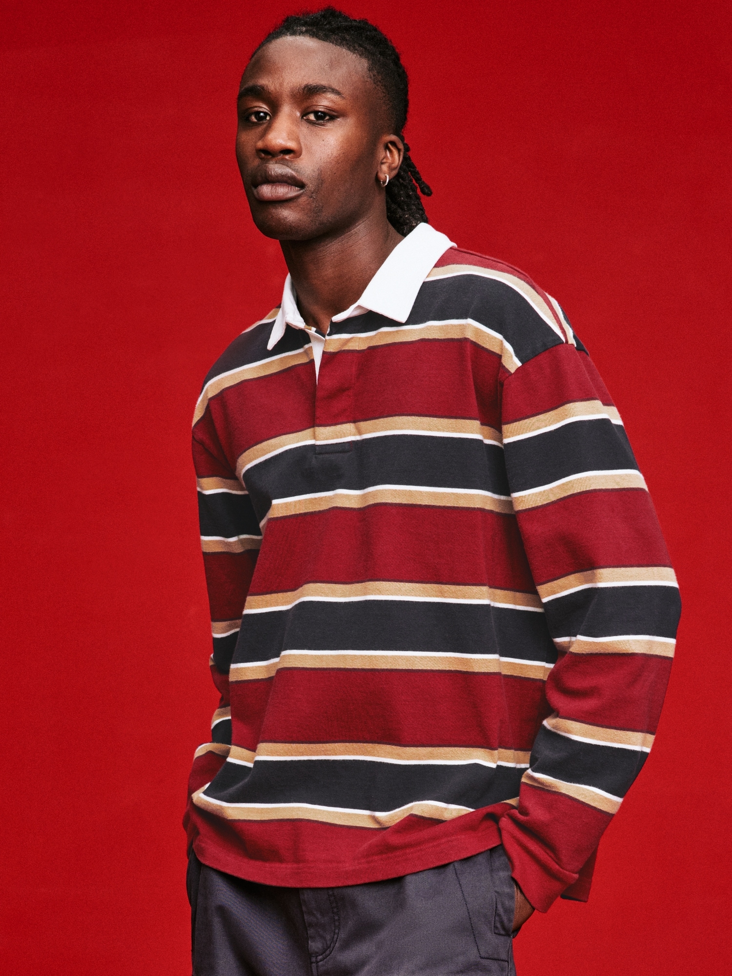 90s red × navy border rugger shirt cn56623744.jpg