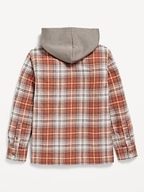 Voir une image plus grande du produit 3 de 3. Chemise à capuchon utilitaire en flanelle à manches longues pour garçon