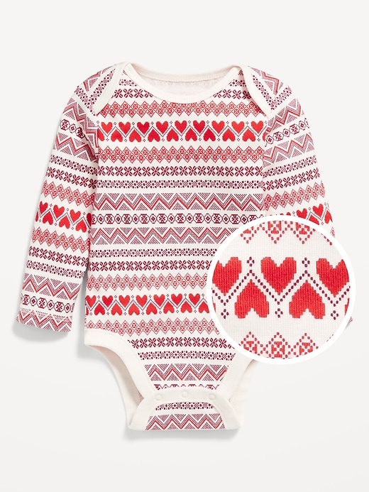 View large product image 1 of 2. Unisex Long-Sleeve Printed Bodysuit for Baby