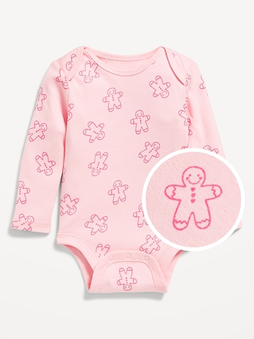 View large product image 1 of 1. Unisex Long-Sleeve Printed Bodysuit for Baby