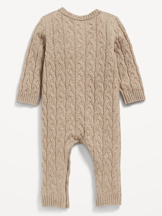 Voir une image plus grande du produit 2 de 2. Combinaison une-pièce henley en tricot SoSoft pour bébé