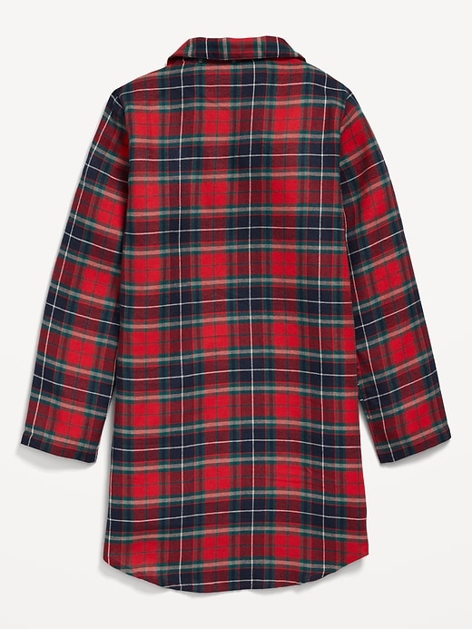 Voir une image plus grande du produit 2 de 3. Chemise de nuit en flanelle à col pour Fille