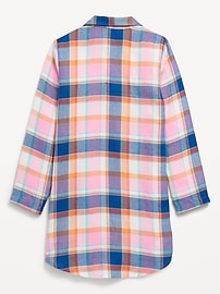 Voir une image plus grande du produit 3 de 4. Chemise de nuit en flanelle à col pour Fille