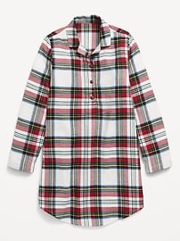 Voir une image plus grande du produit 4 de 4. Chemise de nuit en flanelle à col pour Fille