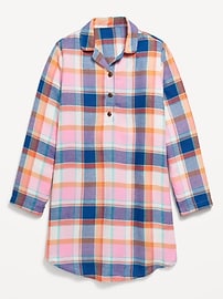 Voir une image plus grande du produit 4 de 4. Chemise de nuit en flanelle à col pour Fille