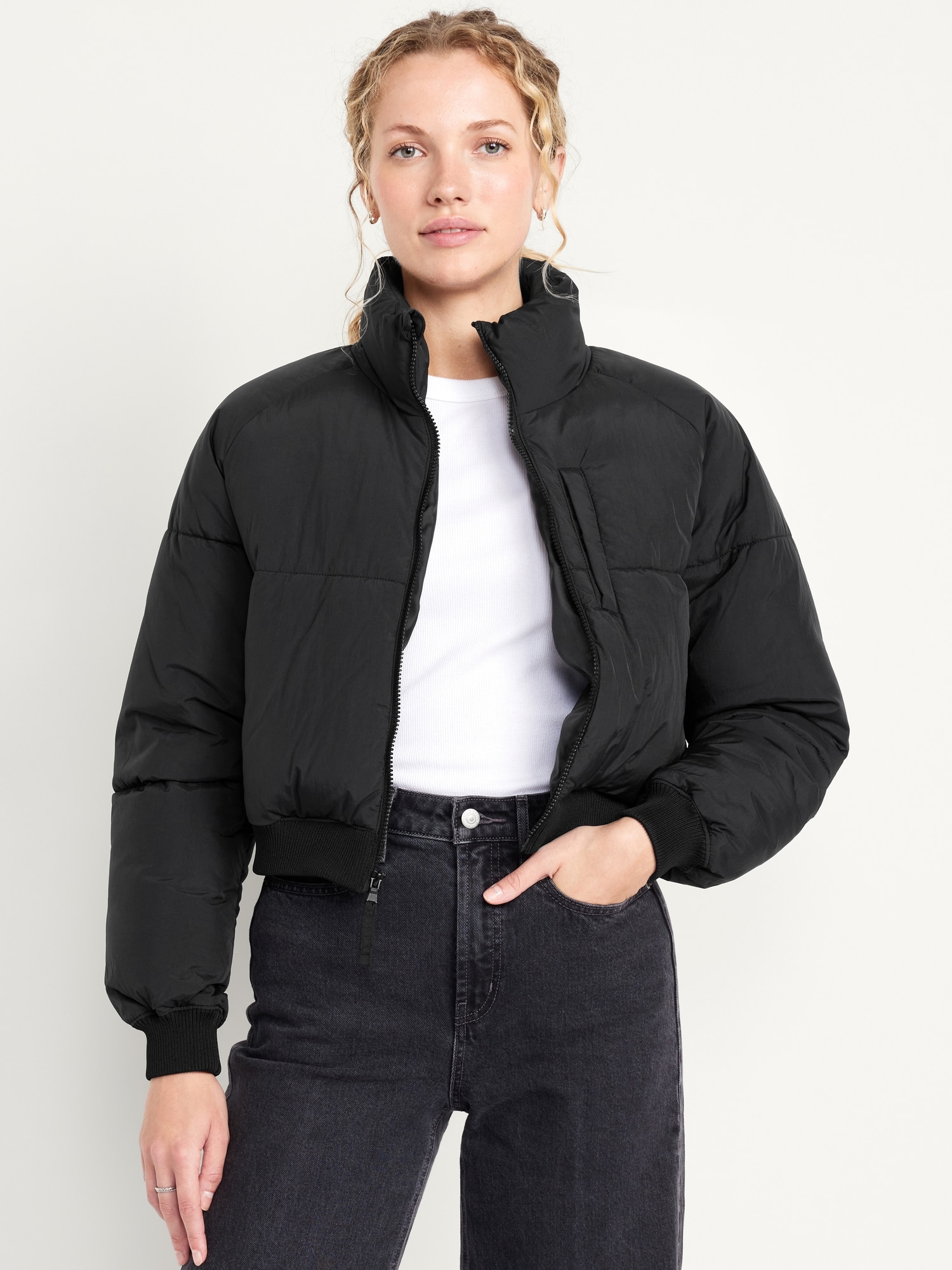 Oversized Crop Puffer Jacket