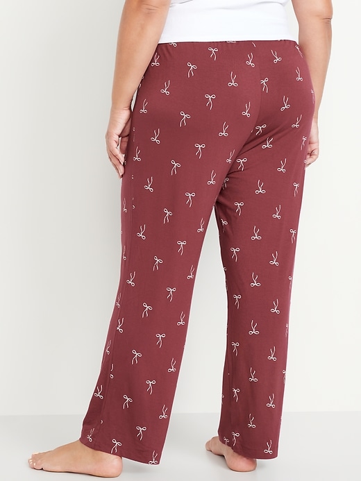 Image number 8 showing, Mid-Rise Knit Jersey Pajama Pant